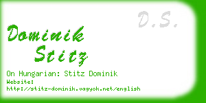 dominik stitz business card